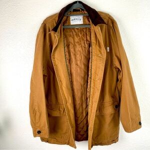 Orvis - Medium, Quilted, canvas collard jacket
Button down tan